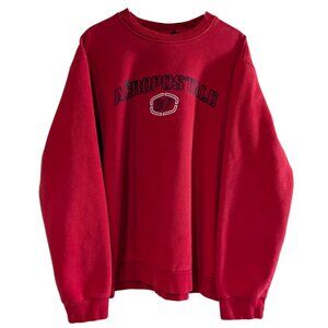 Aeropostale Men's Crewneck Sweatshirt Size Large, Red, "Aeropostale 87", Y2K Era